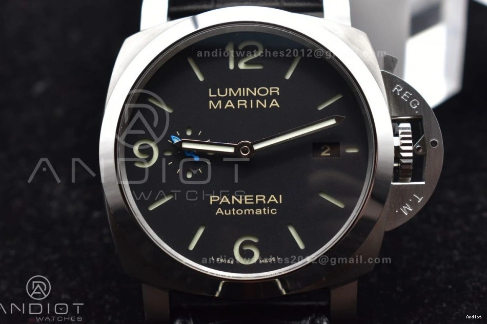 Best 1:1 on Black Dial P.9010 Edition PAM1312  Black VSF Leather Strap 1126